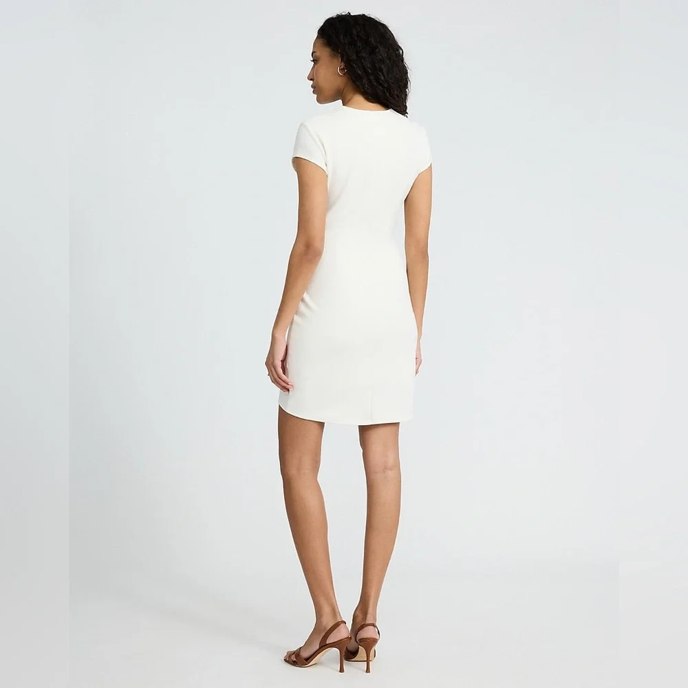 EXPRESS Crew Neck Cap Sleeve Tie Wrap Mini Sheath Dress NEW Size XS - Picture 2 of 4